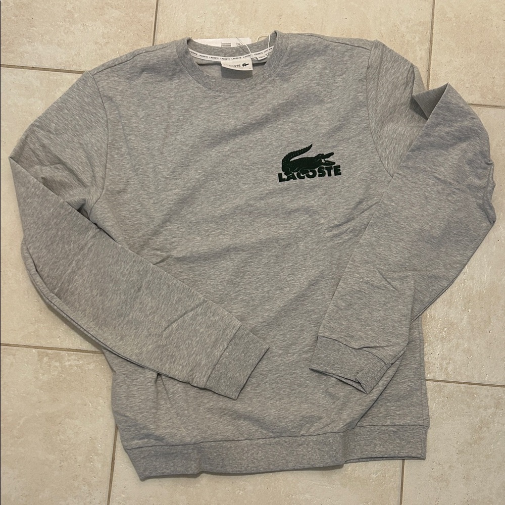 Lacoste Men's Light Gray Crewneck Sweater